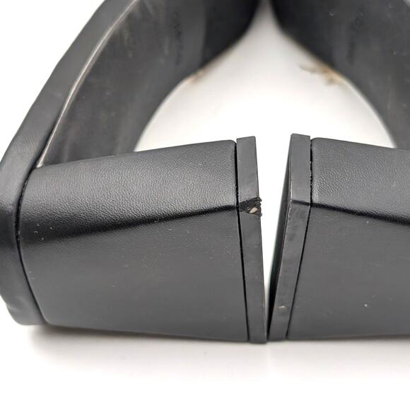 Open Edit Jaydin Block Heel Sandals Open Toe Women's Black Size US12M EU42.5 - Picture 6 of 13